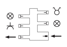 WAGO 770-637 3-Pool Verdeelconnector Schakelaar - 770-637