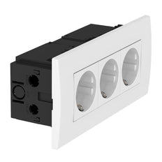 Drievoudige Stopcontactmodule 45 Wandunit Puur Wit - 6119414
