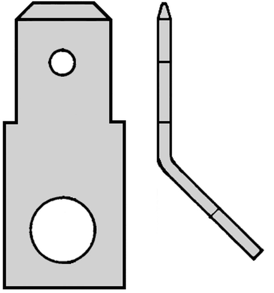 M5 Tab Connector 6.3x0.8mm 45 Graad Montage - 215352 [100 Stukken]