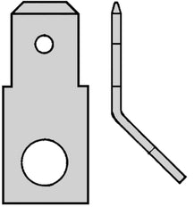 M5 Tab Connector 6.3x0.8mm 45 Graad Montage - 215352 [100 Stukken]
