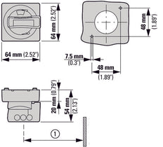 Eaton PKE-XH Deur Koppeling Rotatieve Handgreep Zwart - 142416