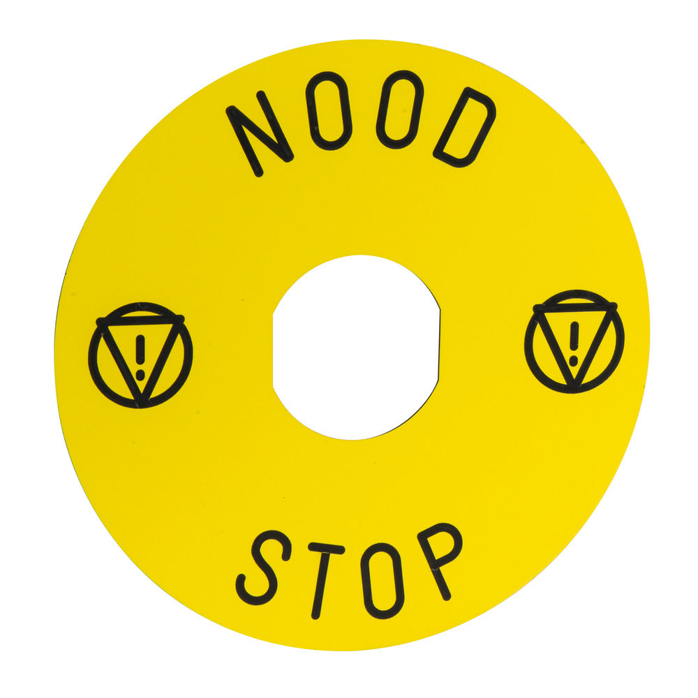 Schneider Electric 90Mm Noodstop Legendeplaat - ZBY8530 [2 Stuks]