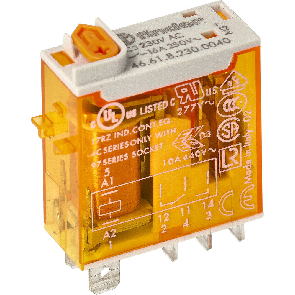 Finder Industriële Mini Relay 16A 230VAC AgNi Contact - 46.61.8.230.0040