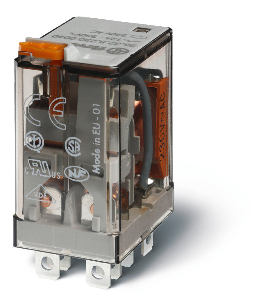 Finder 56.32 Industrieel Vermogen Relais 12A 24VDC 2CO - 56.32.9.024.0040