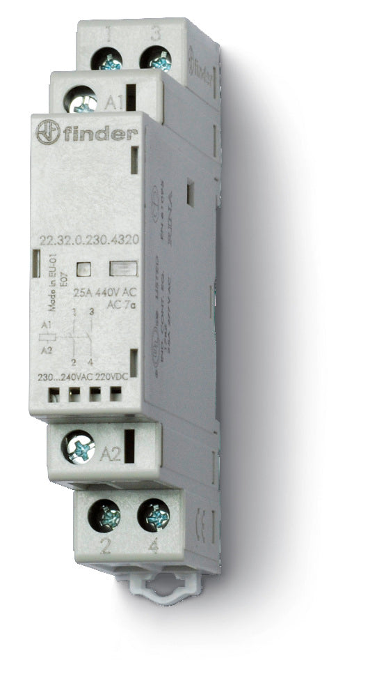 Finder 25A Installation Contactor With LED Indicator - 22.32.0.024.4520