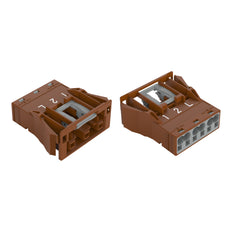 Wago 3-Pool Snap-In Socket Bruin 4mm² - 770-2363 [2 Stuks]