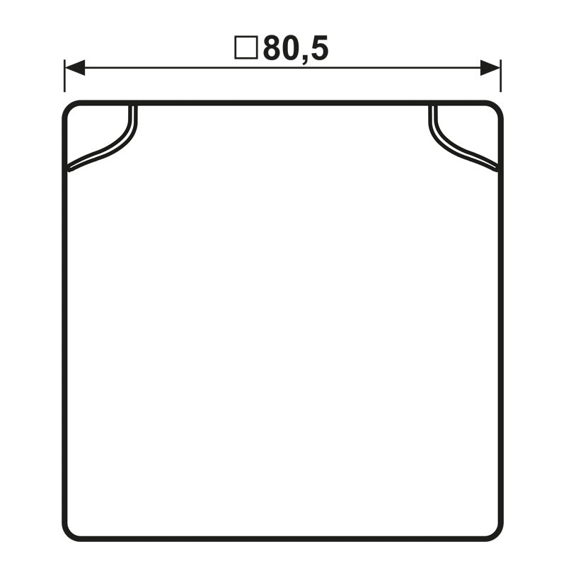 JUNG AS Bereik IP44 Scharnier Afdekking Alpine Wit Enkel - AS581BFKLWW