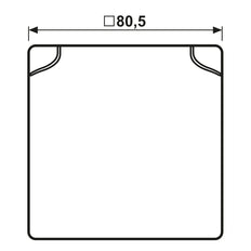 JUNG AS Bereik IP44 Scharnier Afdekking Alpine Wit Enkel - AS581BFKLWW