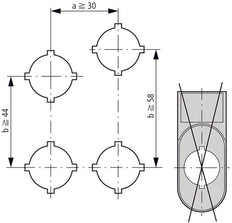 Rmq Titan Dubbele Drukknop Legenda Houder 30x75mm - 216394 [10 Stuks]