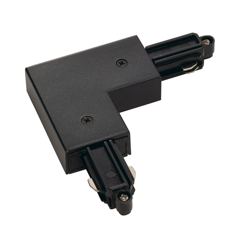 SLV 1-Circuit Rail Hoekconnector Zwart Opbouw - 143060