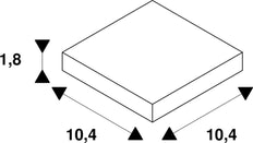 SLV 1-Circuit Rail Hoekconnector Zwart Opbouw - 143060