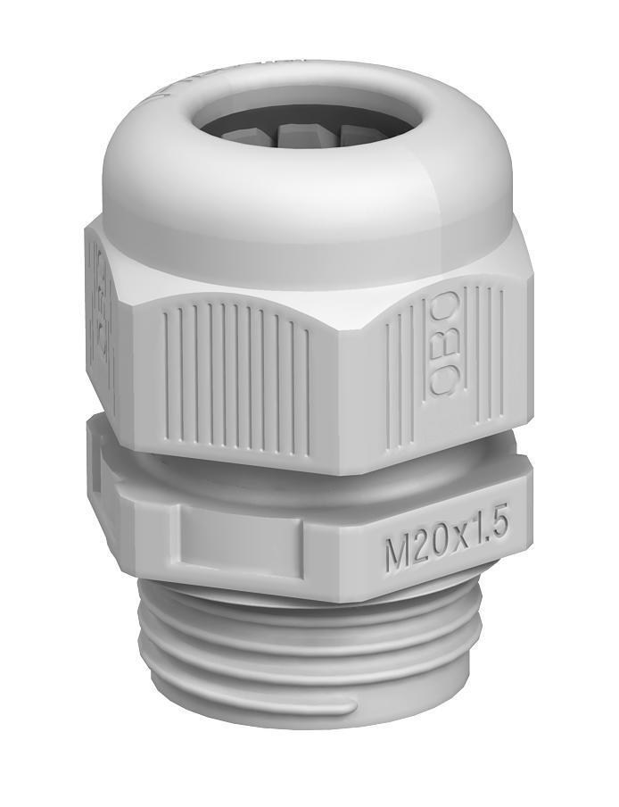 OBO V-TEC M12 IP68 Cable Gland With Strain Relief - 2022843 [10 Pieces]