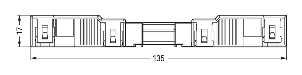 WAGO 770-114 4-Poorts Trekontlasting Connector Zwart - 770-114