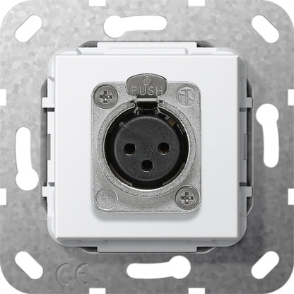 Gira D Serie XLR Basis Socket Puur Wit - 566703