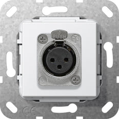 Gira D Serie XLR Basis Socket Puur Wit - 566703