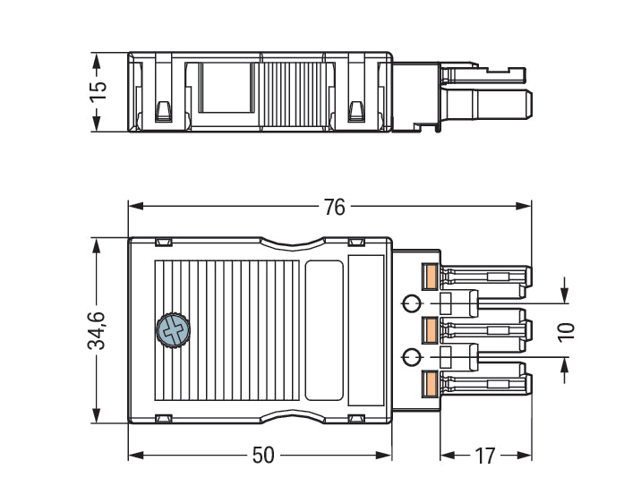 Wago 770-103 3-Pool Vrouwelijke Connector Met Trekontlasting - 770-103 [2 Stuks]