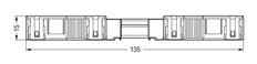 WAGO 3-Pole White Connector With Strain Relief Housing - 770-133 [2 Pieces]