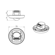 Beg Pd3N Plafond Bewegingsdetector 360° Ip20 10M Bereik - 92186