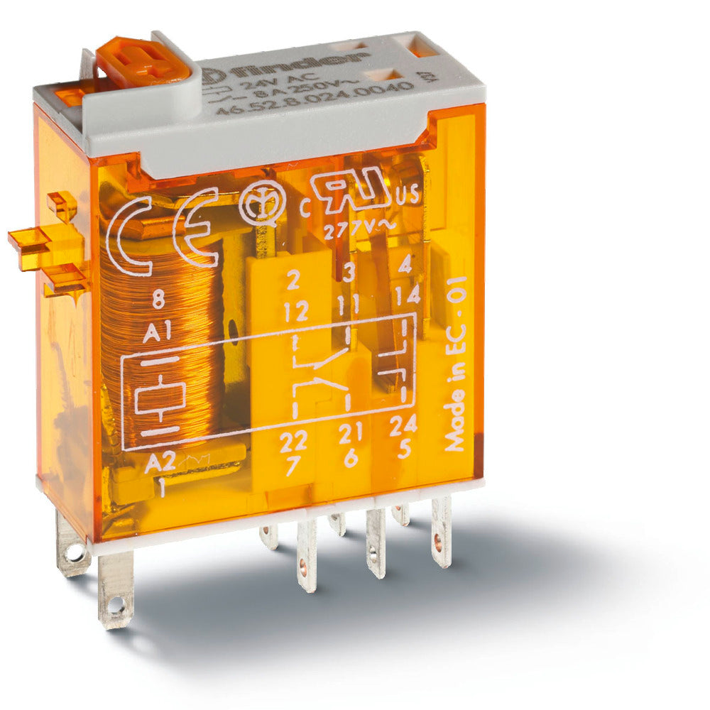 Finder 46 Serie Industriële Mini Relais 2CO 8A 230VAC - 46.52.8.230.0040