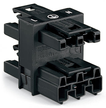 WAGO WINSTA MIDI 3-Weg Verdeelconnector 3-Poorts Zwart - 770-607