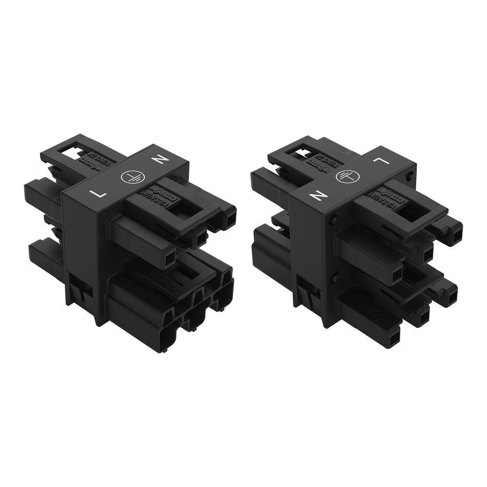 WAGO WINSTA MIDI 3-Weg Verdeelconnector 3-Poorts Zwart - 770-607