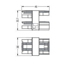 WAGO WINSTA MIDI 3-Weg Verdeelconnector 3-Poorts Zwart - 770-607