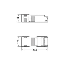 WAGO 3-Poolse Trekontlasting Behuizing Met Vergrendelclip - 890-503 [50 Stuks]