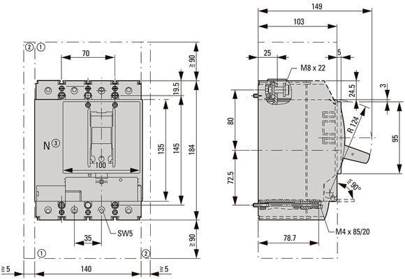 Eaton Pn2 4P 160A Schakelaar Ontkoppelaar - 266011