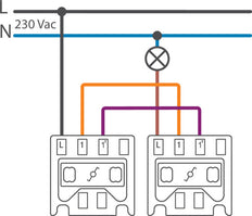 Spatwaterdichte Tweewegschakelaar 16A 250V IP55 Zwart - 761-31616