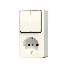 Jung Ap600 Gecombineerde Schakelaar Stopcontact Opbouw - 675A