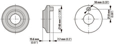 Eaton M22 LED Verlichte Ring 60mm 24VAC/DC Geel - 121477