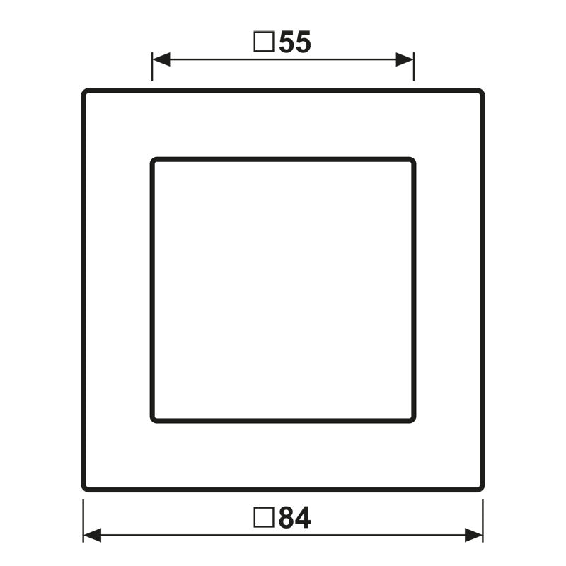 Jung Glas Afdekking Frame Enkel Champagne - AC581GLCH