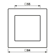 Jung Glas Afdekking Frame Enkel Champagne - AC581GLCH