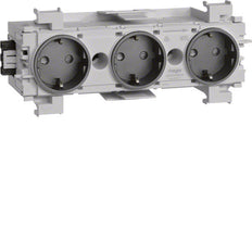 Drievoudige Stopcontact Wago Voorzijde Montage Zwart - GS30019011