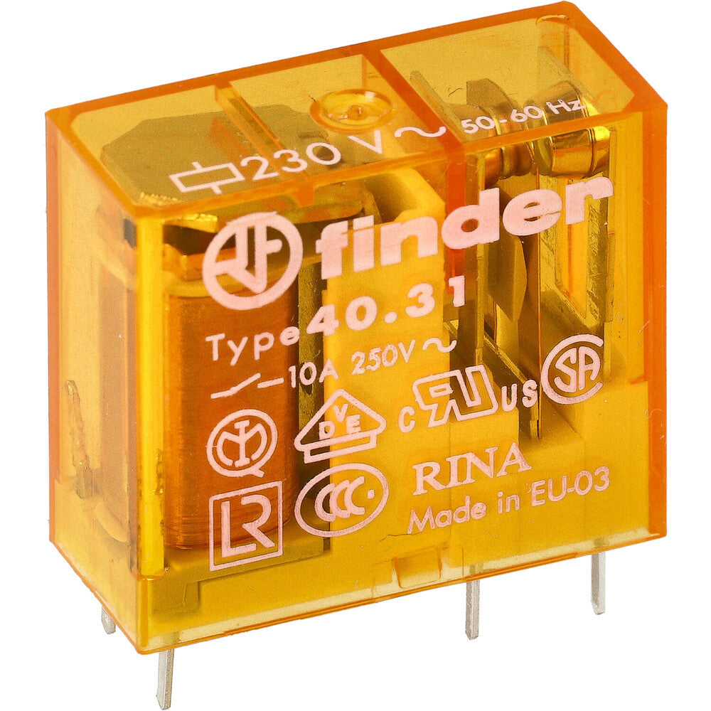 Finder 40.31 PCB Relais 10A 230VAC Enkelpolig - 40.31.8.230.0000