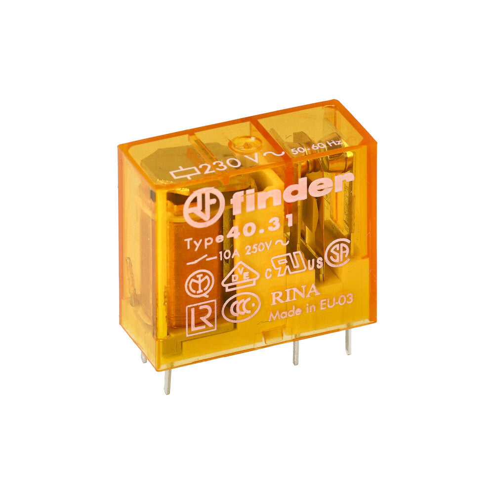 Finder 40.31 PCB Relais 10A 230VAC Enkelpolig - 40.31.8.230.0000