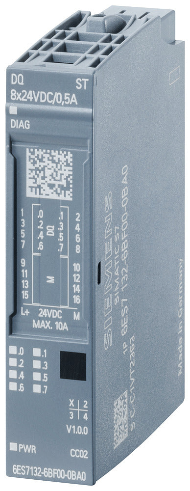 Siemens Et 200Sp Digitale Uitgangsmoduul 8X24VDC 0.5A Hf - 6Es71326Bf000Ca0