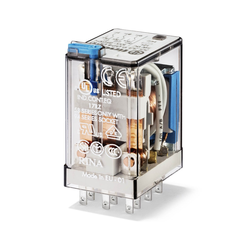 Finder 3CO Industrieel Relais 24VDC 10A Met Testtoets - 55.33.9.024.0010