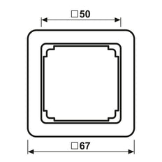 Jung CD500 50x50mm Tussenframe Alpine Wit - CD590ZWW [2 Stuks]
