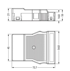WAGO 5-Poolse Trekontlasting Behuizing Voor Enkele Kabel Zwart - 770-505/021-000 [25 Stuks]