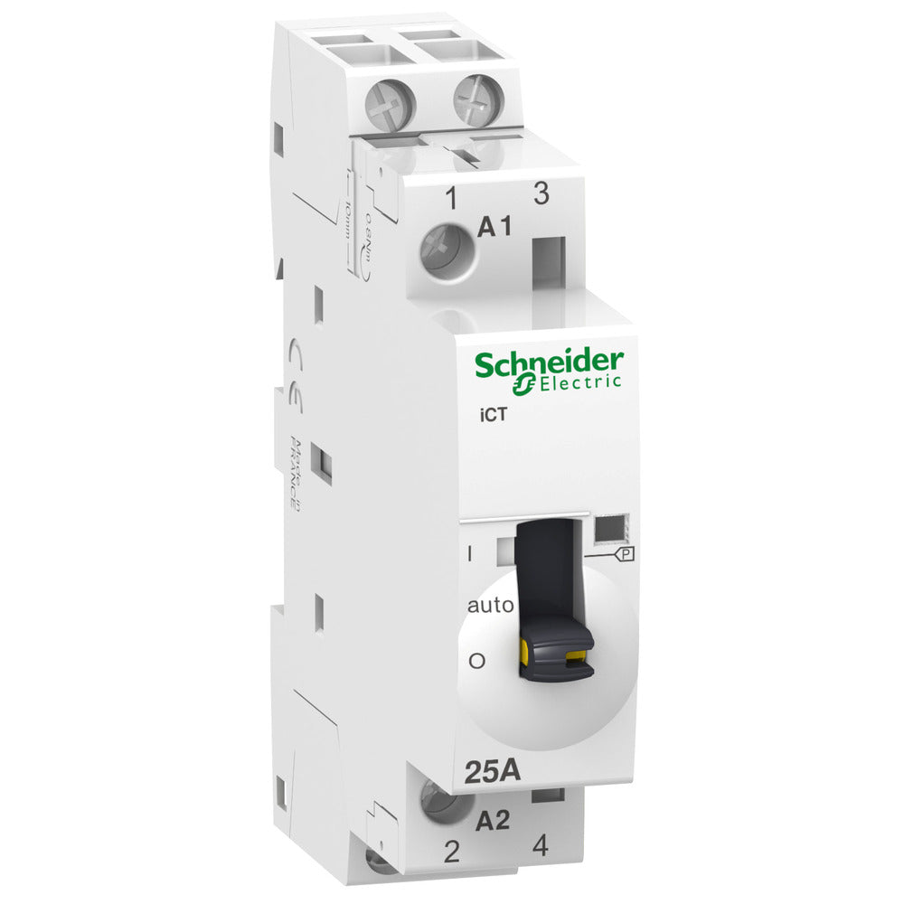 Schneider Ict 25A 2No Modulaire Contacteur 24Vac Handmatig - A9C21132