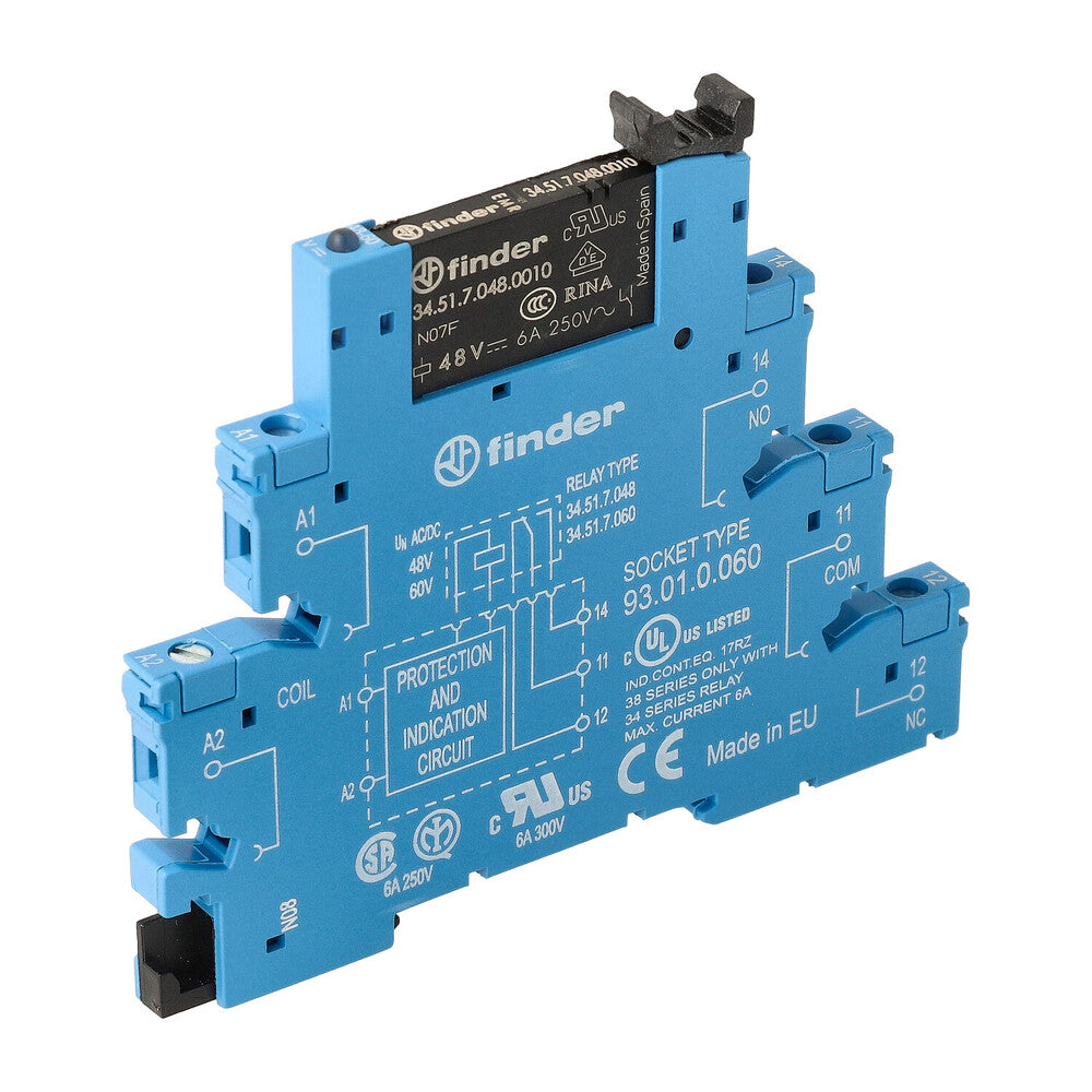 Finder 38.51 Interface Relaismodule 6A 48V AC/DC - 38.51.0.048.0060
