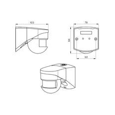 LC-Click 200 Bewegingsdetector Wit IP54 - 91002