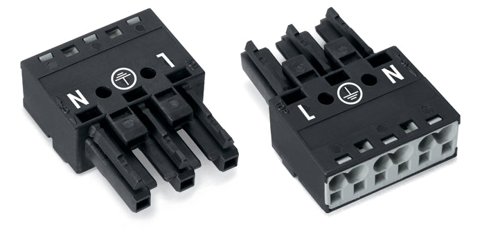 WAGO 770-203 WINSTA MIDI 3-polige busconnector zwart - 770-203 [2 stuks]