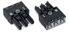 WAGO 770-203 WINSTA MIDI 3-polige busconnector zwart - 770-203 [2 stuks]