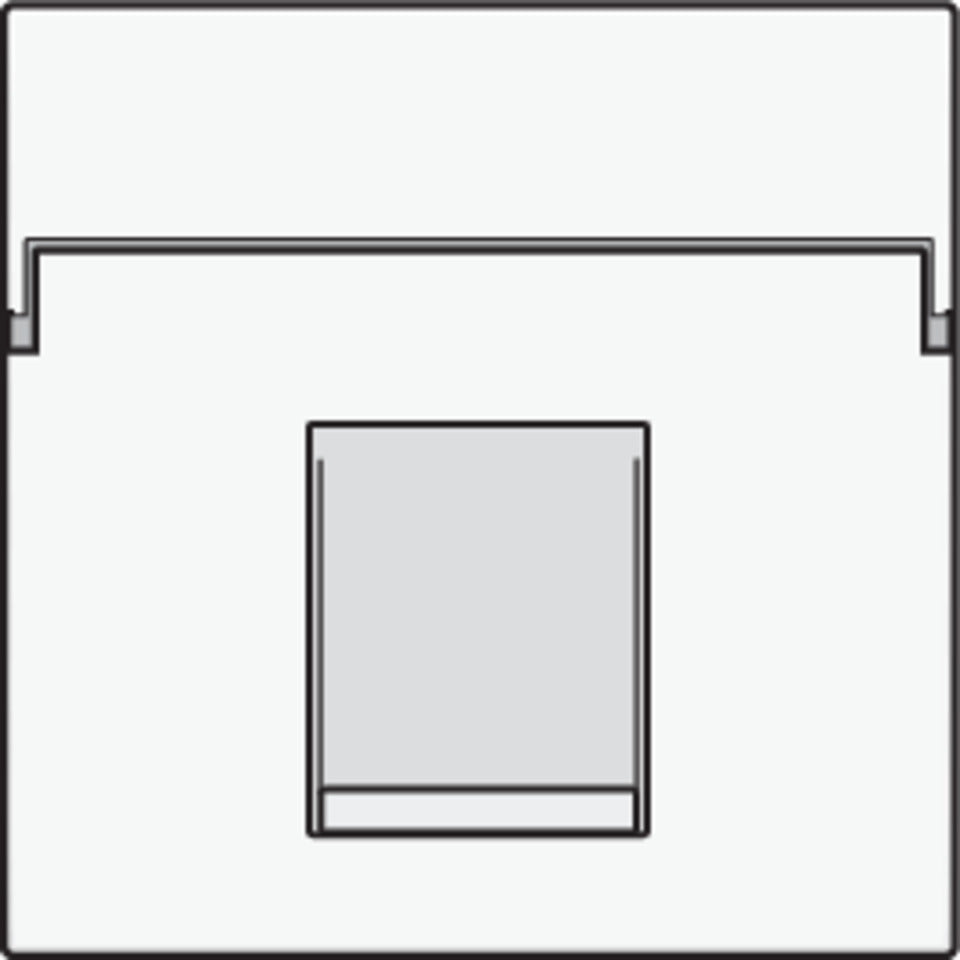 Niko RJ45 Enkele Poort Witte Centrale Plaat - 154-65100