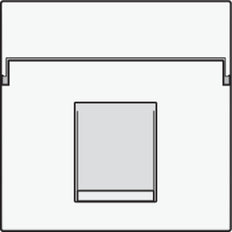 Niko RJ45 Enkele Poort Witte Centrale Plaat - 154-65100