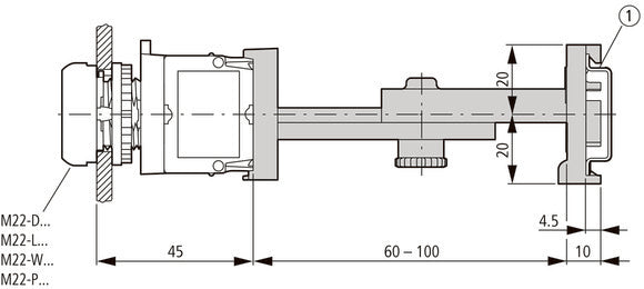 Eaton M22-TA Telescopic Mounting Adapter - 226161