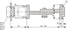 Eaton M22-TA Telescopic Mounting Adapter - 226161