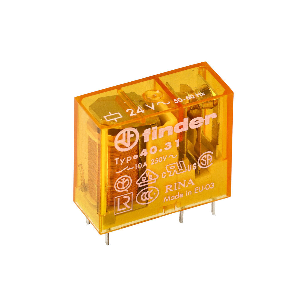 Finder 40.31 PCB Relais 10A 24VAC Enkelpolig - 40.31.8.024.0000